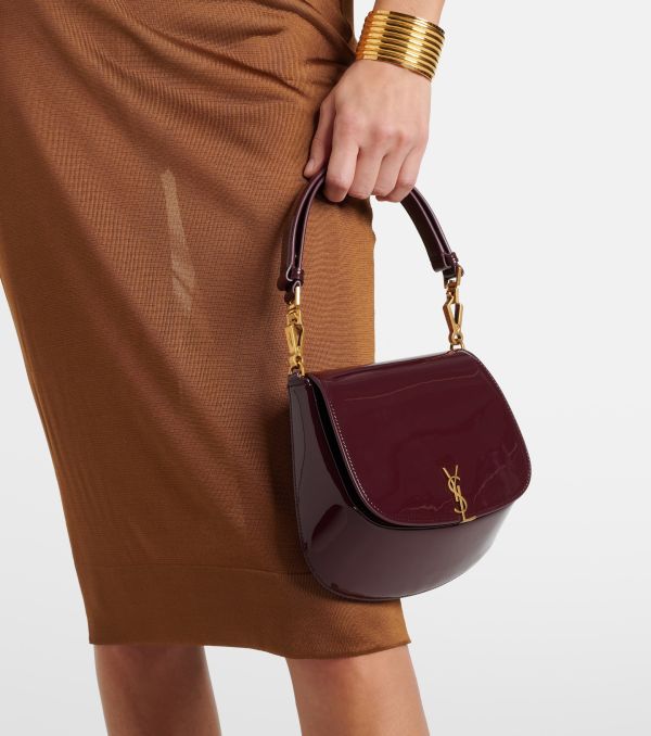 SAINT LAURENT Voltaire patent shoulder bag 