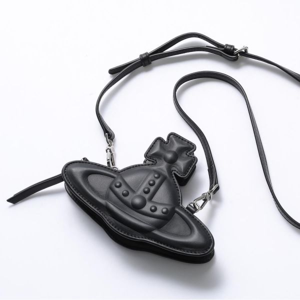 Vivienne Westwood Nano Orb 黑色斜背包 