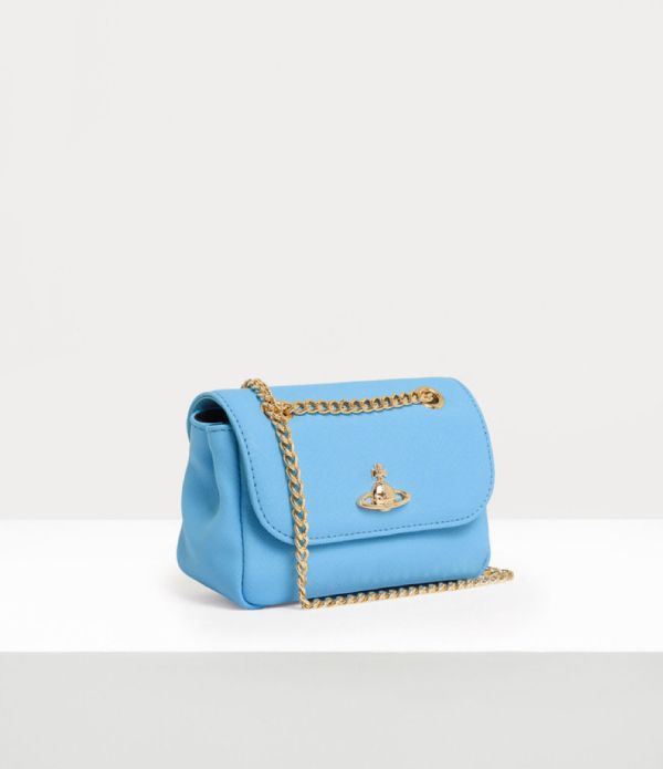 Vivienne Westwood 藍色金鏈 小鏈條包 