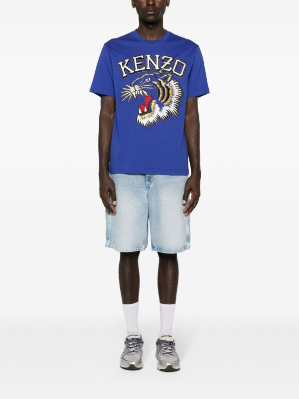 Kenzo Tiger Varsity 藍色 T-shirt (man) 