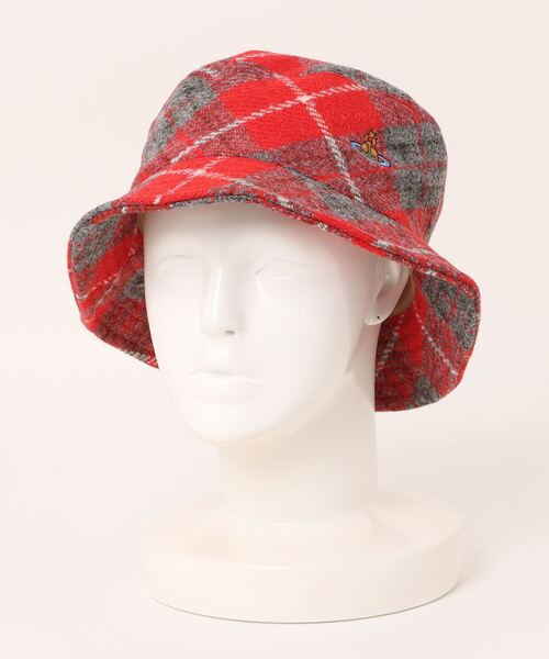 Vivienne Westwood Harris Tweed 羊毛花呢格紋漁夫帽 