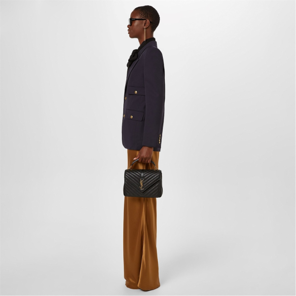 SAINT LAURENT College Medium Quilted Leather Bag 