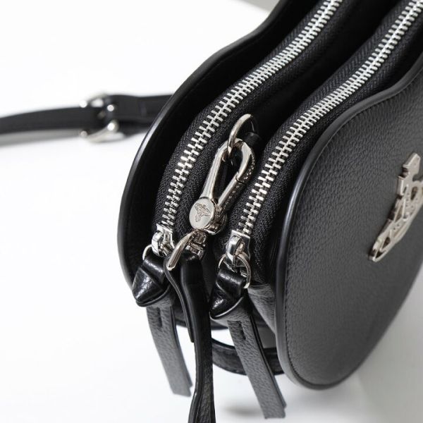 Vivienne Westwood [雙層] 黑色心型斜背包 