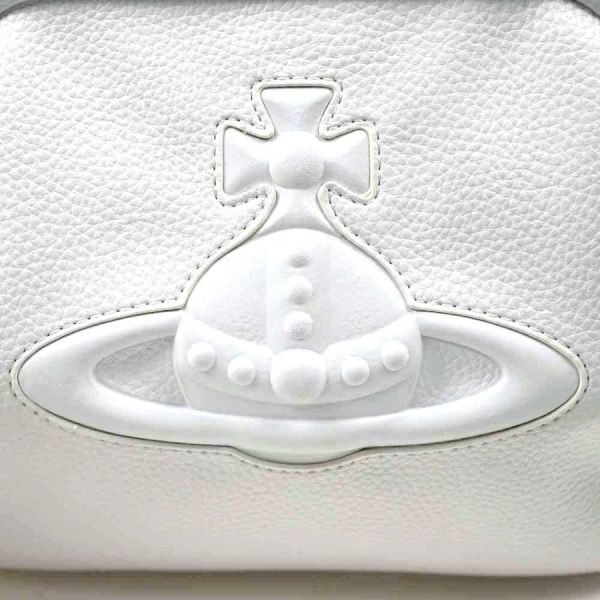 Vivienne Westwood [JENNIE同款]牛皮白色浮雕包 