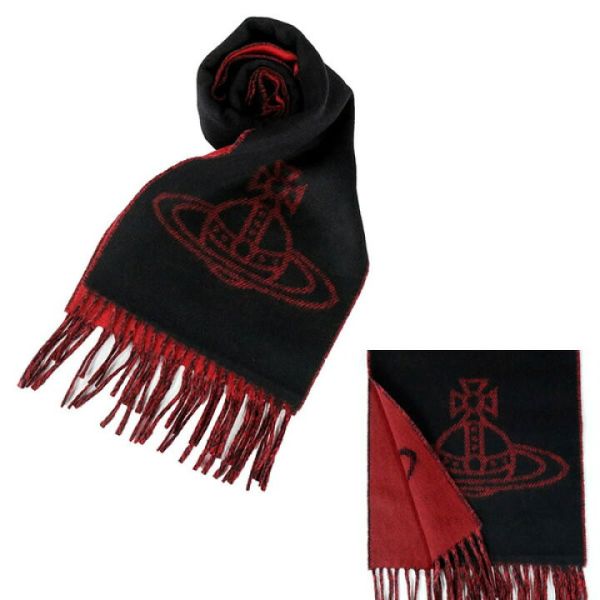 Vivienne Westwood Saturn 羊毛雙面圍巾 