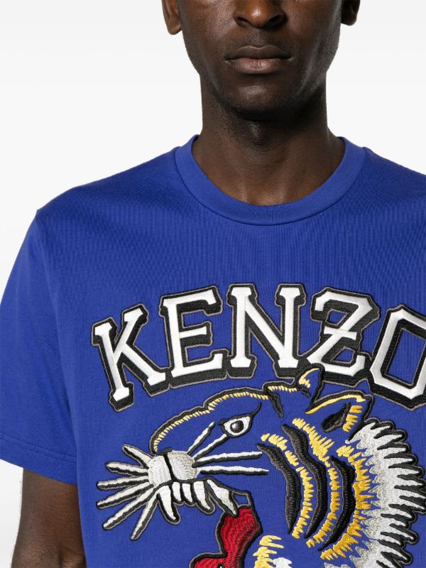 Kenzo Tiger Varsity 藍色 T-shirt (man) 