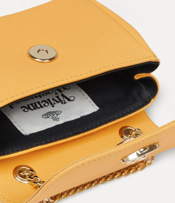 Vivienne Westwood 黃色金鏈 小鏈條包 
