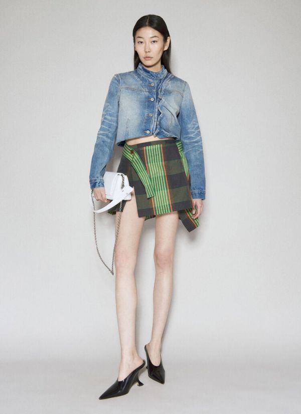 Vivienne Westwood HAZEL 中號白色皮革腋下包 