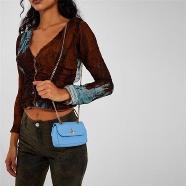 Vivienne Westwood 藍色金鏈 小鏈條包 