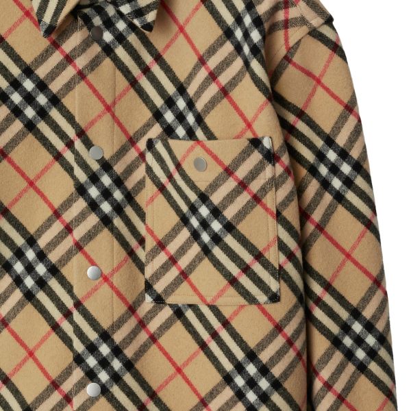 Burberry 羊毛金典格紋襯衫 (man) 