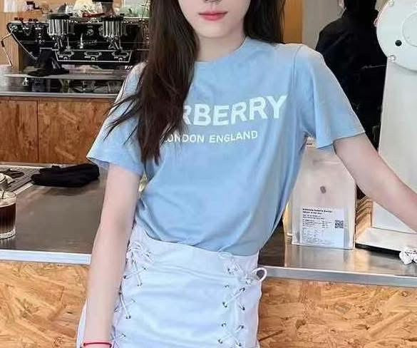 (多色)Burberry 中間大Logo純棉T-shirt (woman) 