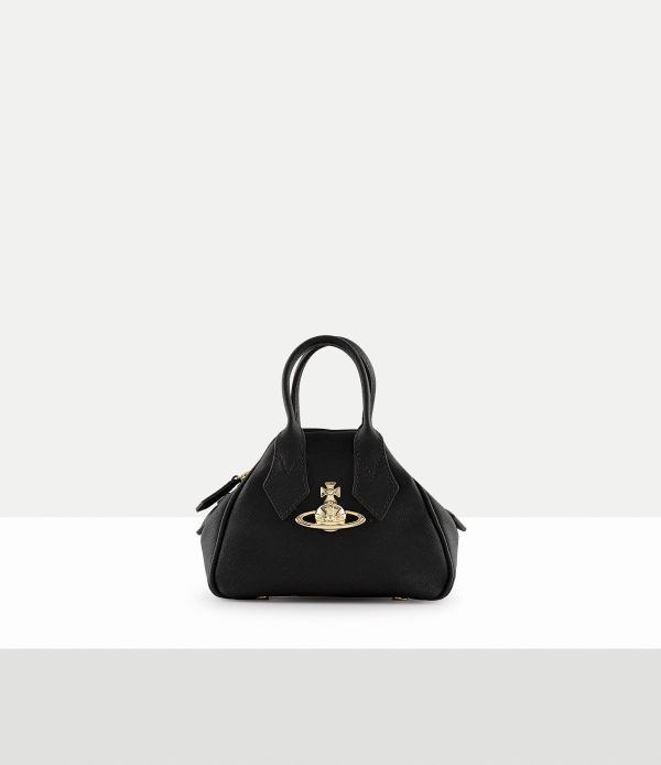 Vivienne Westwood Mini Yasmine 黑色斜背包 