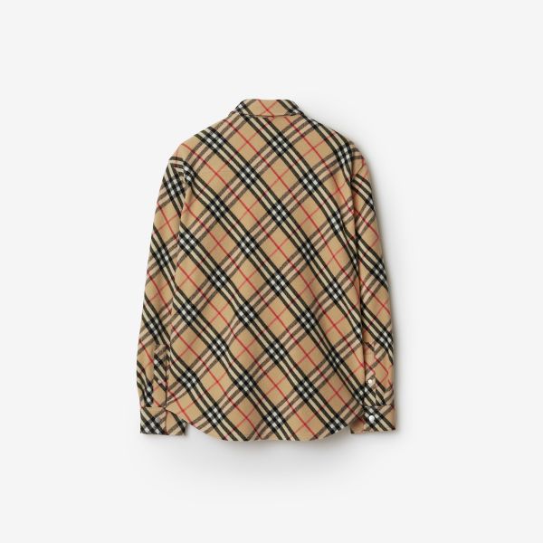Burberry 羊毛金典格紋襯衫 (man) 