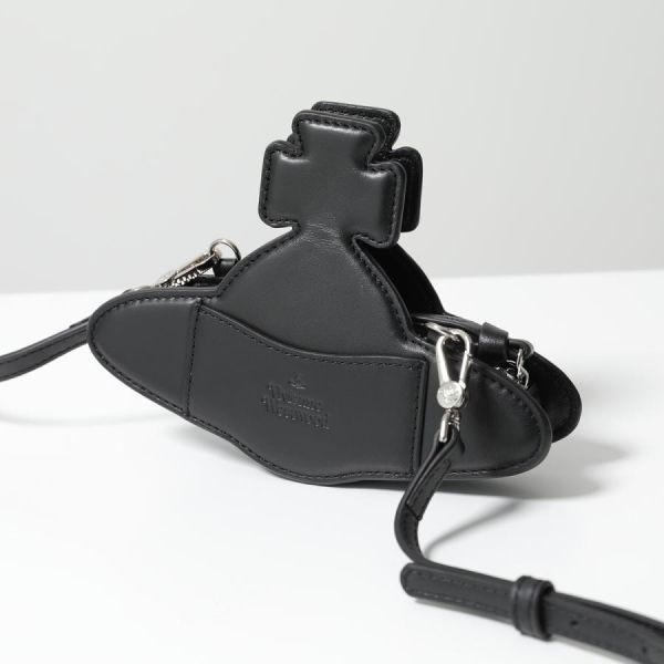 Vivienne Westwood Nano Orb 黑色斜背包 