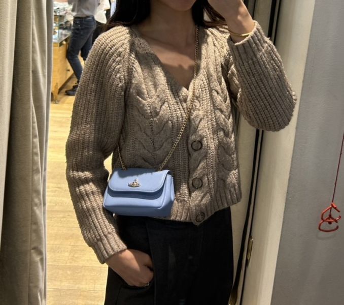 Vivienne Westwood 藍色金鏈 小鏈條包 