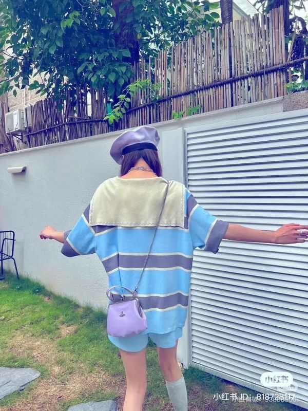 Vivienne Westwood Granny Frame香芋紫荔枝皮鏈條水餃包 