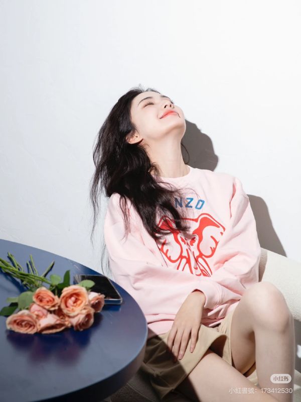 KENZO ELEPHANT 粉色刺繡運動衫 (woman) 