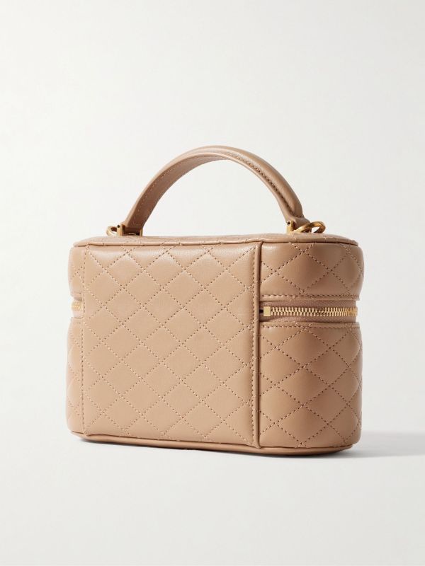 SAINT LAURENT Gaby Vanity 米色絎縫皮革迷你肩背包 