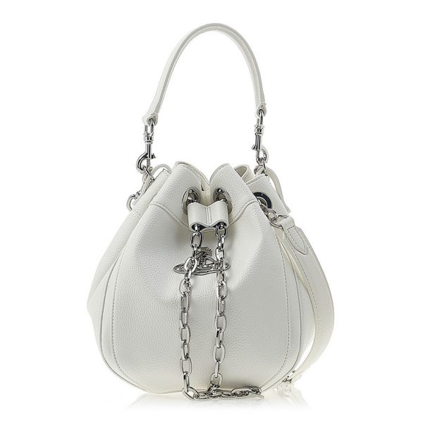 Vivienne Westwood Chrissy 白色小號水桶包 