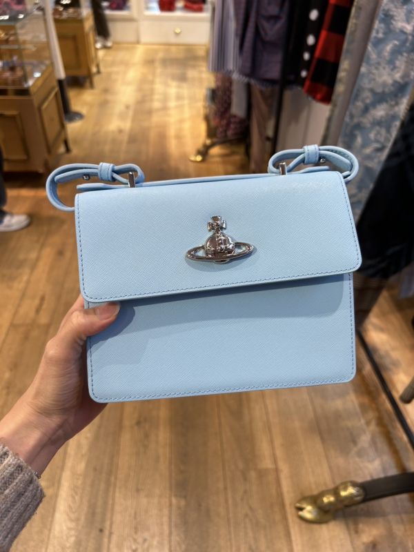 Vivienne Westwood 藍色牛皮小方包 