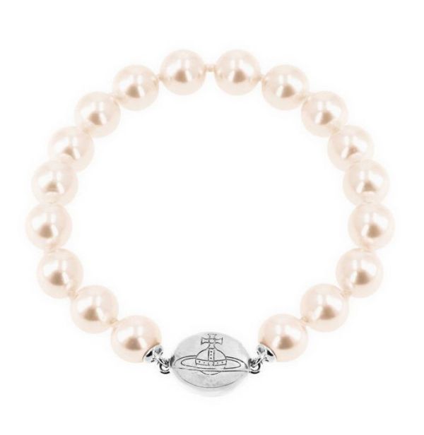 Vivienne Westwood LOELIA 紫色土星圖案珍珠手鏈 