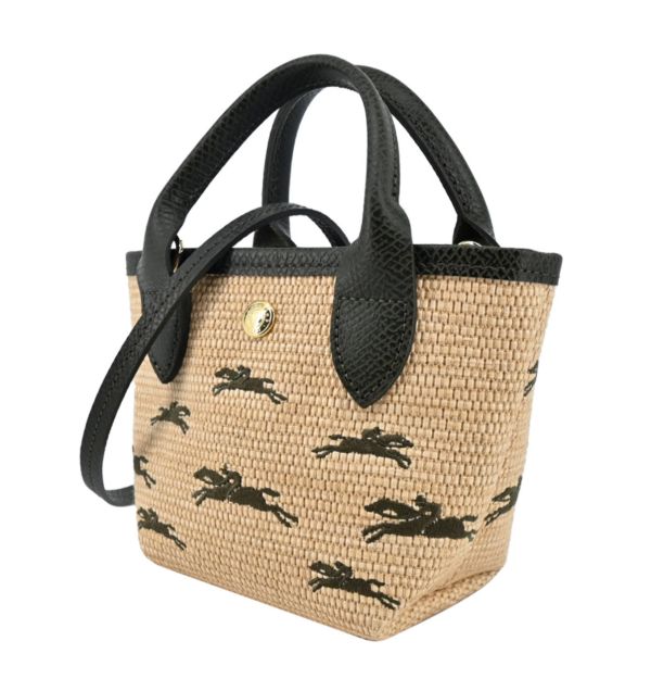 Longchamp LE PANIER PLIAG 軍綠色XS號 編織兩用包 