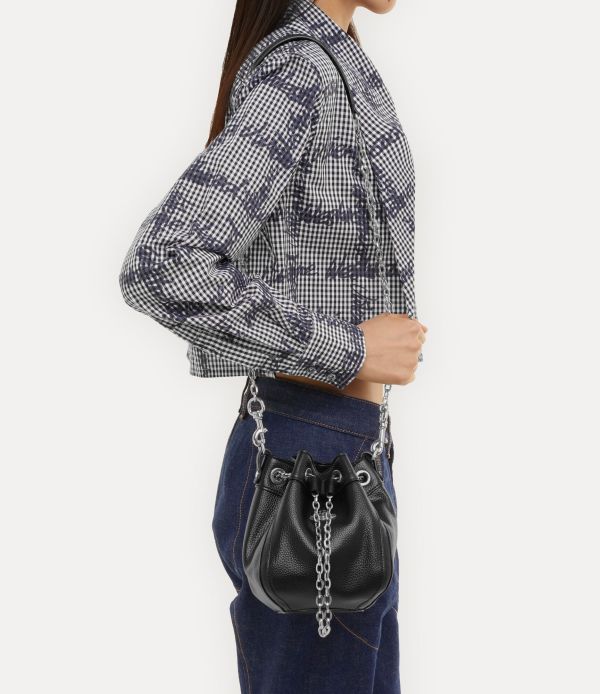 Vivienne Westwood Chrissy 黑色小號水桶包 