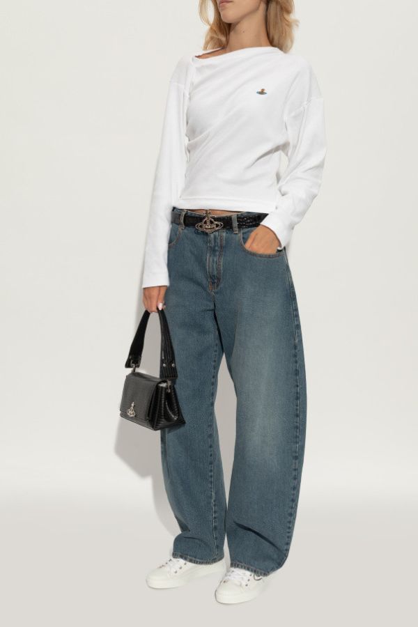 Vivienne Westwood Vegan Plimsoll 高筒米色帆布鞋 