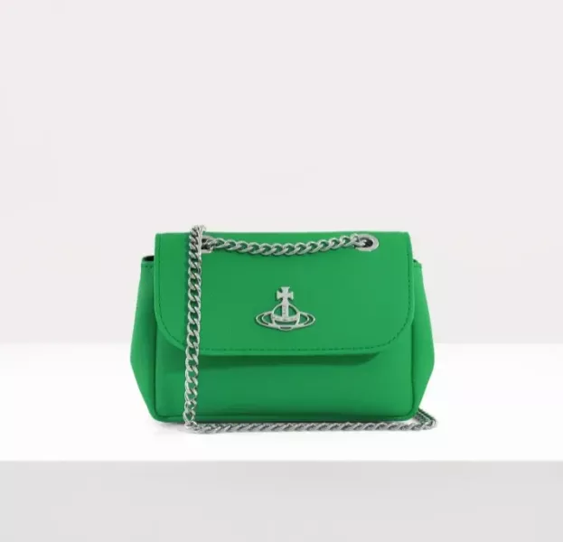 Vivienne Westwood 綠色銀鏈 小鏈條包 