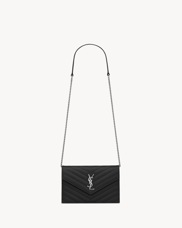 (多色) SAINT LAURENT Monogram Envelope Crossbody Bag 