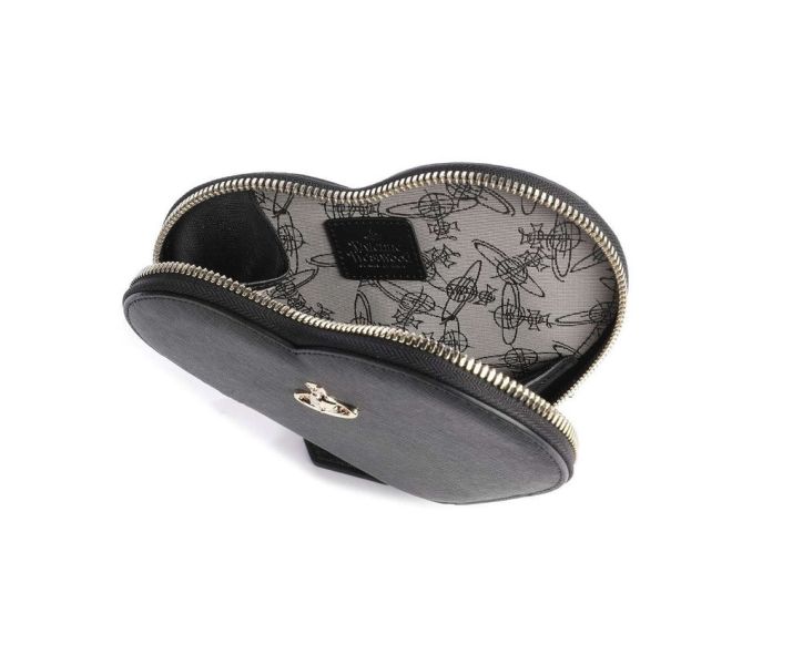 Vivienne Westwood 新款黑色心型鏈條包 