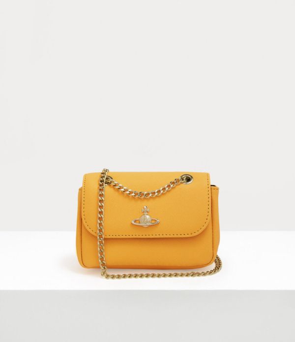 Vivienne Westwood 黃色金鏈 小鏈條包 