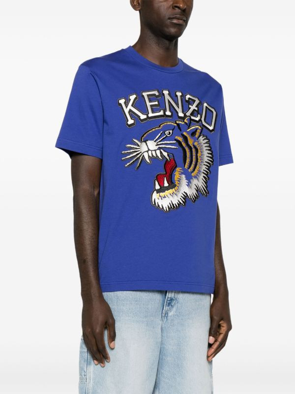 Kenzo Tiger Varsity 藍色 T-shirt (man) 