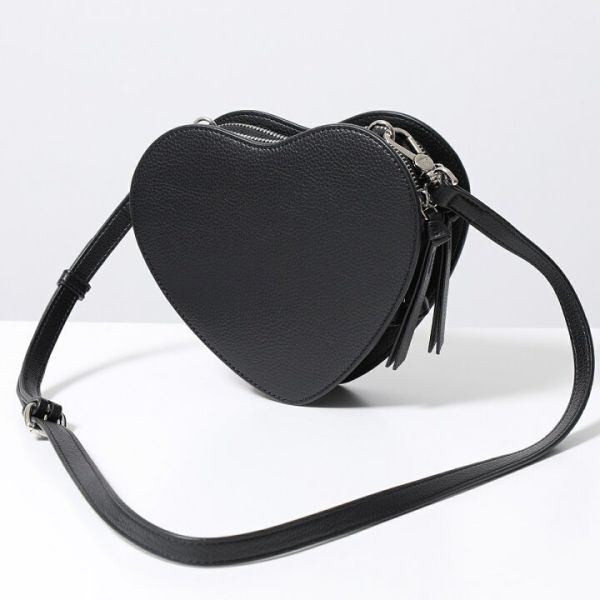 Vivienne Westwood [雙層] 黑色心型斜背包 