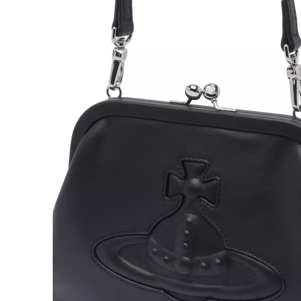 Vivienne Westwood [JENNIE同款]牛皮黑色浮雕包 