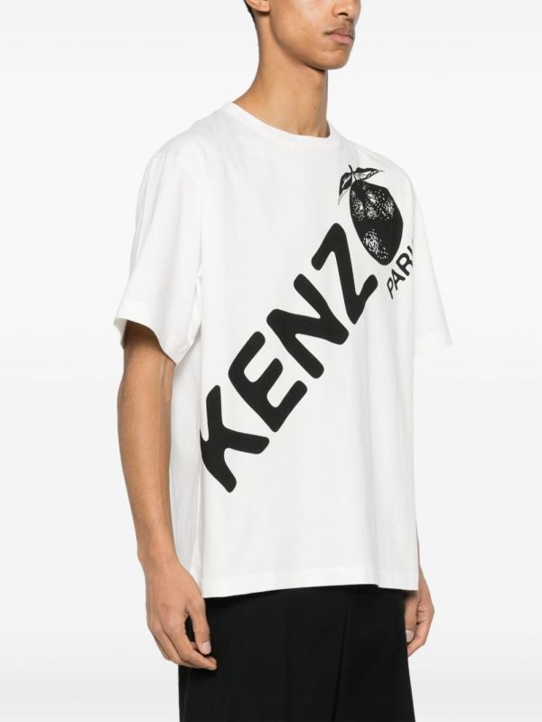 Kenzo orange 白色 T-shirt (man) 