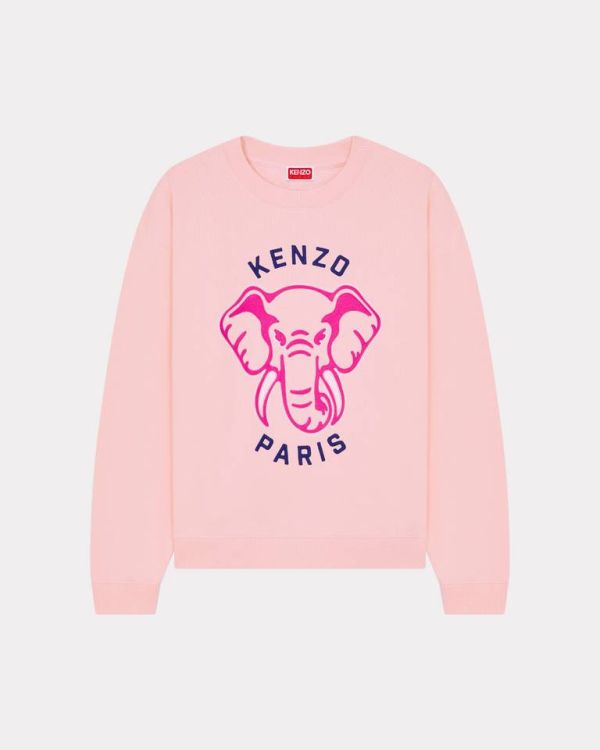 KENZO ELEPHANT 粉色刺繡運動衫 (woman) 