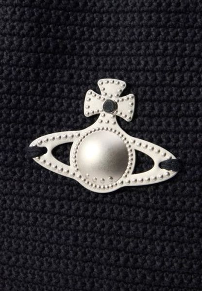 Vivienne Westwood Mabel 大號黑色鉤針編織托特包 