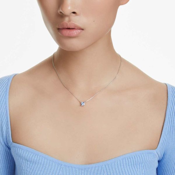 Swarovski Matrix 藍色漸層方形鏈墜 