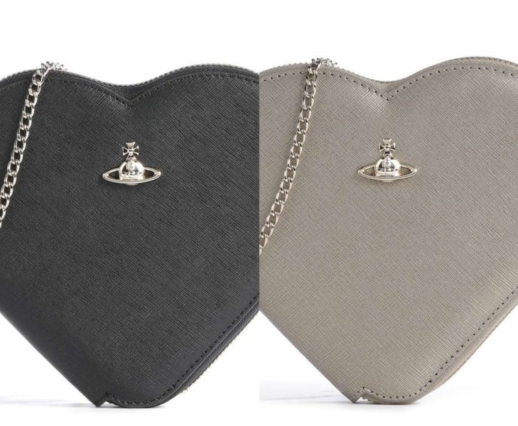 Vivienne Westwood 新款灰色心型鏈條包 