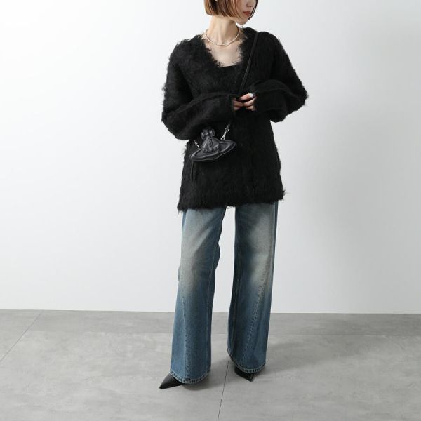 Vivienne Westwood Nano Orb 黑色斜背包 