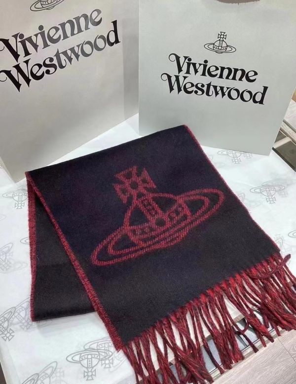 Vivienne Westwood Saturn 羊毛雙面圍巾 