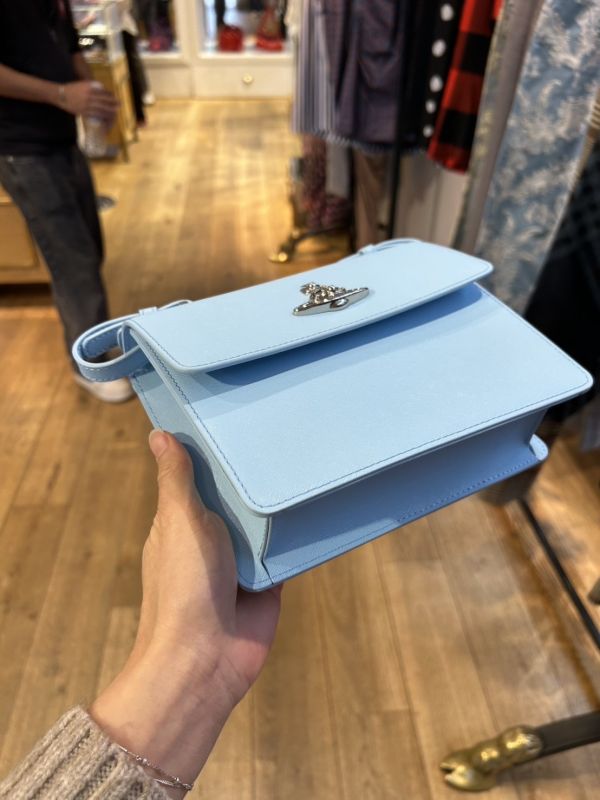 Vivienne Westwood 藍色牛皮小方包 