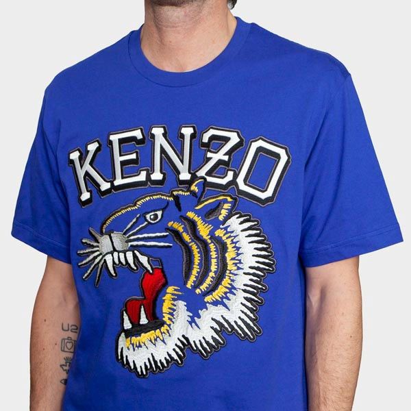 Kenzo Tiger Varsity 藍色 T-shirt (man) 
