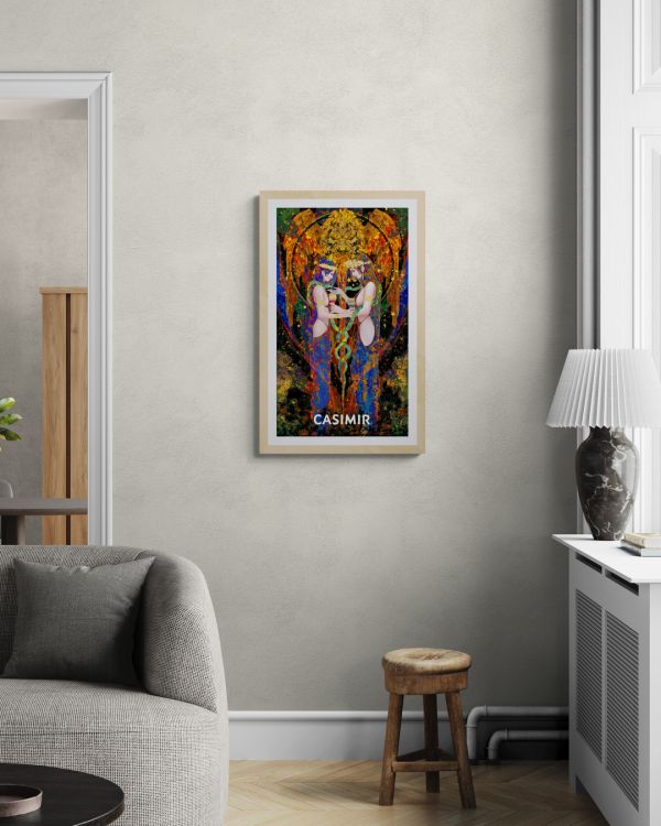 Tarot Series – Two of Cups（聖杯二）限量藝術版畫 casimir,casimir 藝術家,casimir 塔羅,tarot art print,tarot pentacles,money tarot series,限量藝術版畫,博物館等級輸出,塔羅藝術作品,當代藝術收藏,小眾藝術收藏,Neverland Gallery,塔羅小牌錢幣系列,fine art tarot,digital art tarot cards
