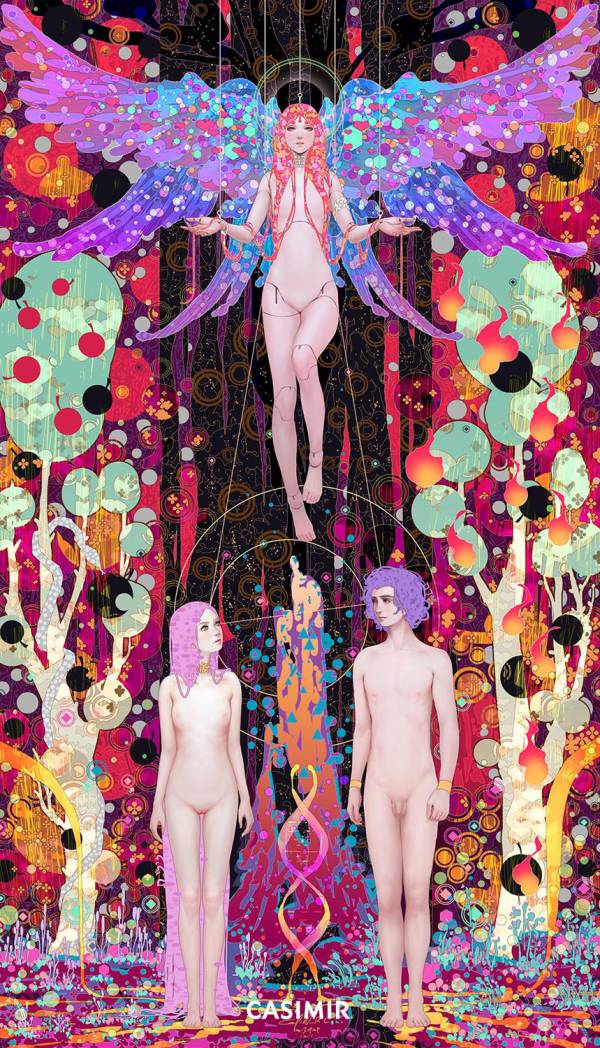 CASIMIR｜The Lovers 戀人｜塔羅大牌系列 限量藝術版畫 casimir, casimir tarot, tarot art, tarot major arcana, major arcana art print, tarot illustration, 限量藝術版畫, 塔羅大牌, 塔羅藝術, 塔羅插畫, 當代塔羅, 當代藝術, 靈性藝術, 神秘學藝術, museum grade art print, tarot for collectors, spir