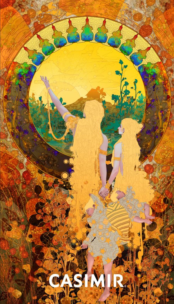 CASIMIR｜Tarot Series – Ten of Cups（聖杯十）限量藝術版畫 casimir,casimir 藝術家,casimir 塔羅,tarot art print,tarot pentacles,money tarot series,限量藝術版畫,博物館等級輸出,塔羅藝術作品,當代藝術收藏,小眾藝術收藏,Neverland Gallery,塔羅小牌錢幣系列,fine art tarot,digital art tarot cards
