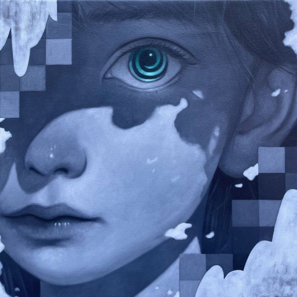 漩渦1｜Uzumaki 1 Daybreak / 2025,JJ Zamoranos,EXLD,油畫,原作藝術,當代藝術,塗鴉肖像,Neverland Gallery,台北畫廊
