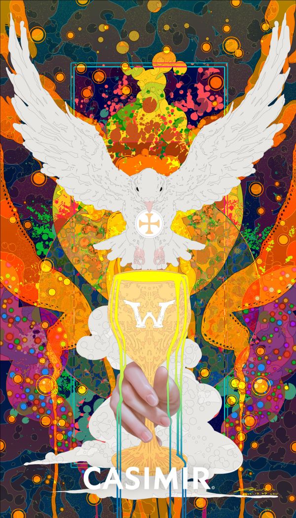 CASIMIR｜Tarot Series – Ace of Cups（聖杯王牌）限量藝術版畫 casimir,casimir 藝術家,casimir 塔羅,tarot art print,tarot pentacles,money tarot series,限量藝術版畫,博物館等級輸出,塔羅藝術作品,當代藝術收藏,小眾藝術收藏,Neverland Gallery,塔羅小牌錢幣系列,fine art tarot,digital art tarot cards