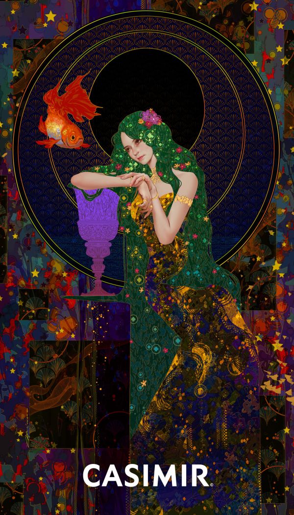 CASIMIR｜Tarot Series – Page of Cups（聖杯侍者）限量藝術版畫 casimir,casimir 藝術家,casimir 塔羅,tarot art print,tarot pentacles,money tarot series,限量藝術版畫,博物館等級輸出,塔羅藝術作品,當代藝術收藏,小眾藝術收藏,Neverland Gallery,塔羅小牌錢幣系列,fine art tarot,digital art tarot cards